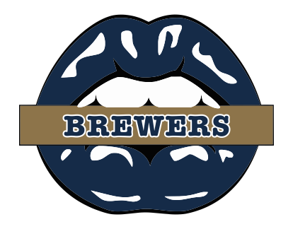 Milwaukee Brewers Lips Logo vinyl decal